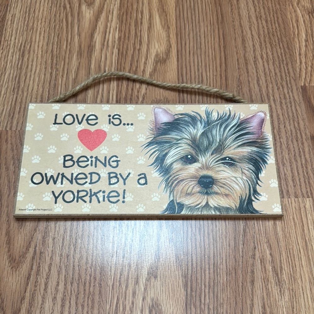 Yorkie Love Wall Sign